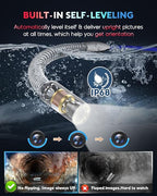 Anysun Sewer Camera Self Leveling with Distance Counter, 100Ft/30M Sewer Drain Camera with DVR Recorder, IP68 Waterproof Pipe Inspection Camera with 16GB Card, 7'' Color HD Snake Camera Borescope