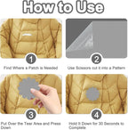 78.8 x 3 inch Nylon Repair Patch Self-Adhesive Fabric Patch Down Jacket Repair Patches for Puffer Jackets Tenacious Tape Polyester Waterproof Lightweight Outdoor Tent Repair Patch Kit for Clothes Bag