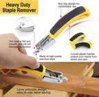4Pcs Upholstery and Construction Staple Remover with Tack Puller Tool, Nail Puller, Carpet Nail Remover, Heavy Duty Staple Puller Remover, for Furniture Floor Wooden Case Carton Photo Frame