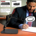 12X Magnifying Glass with Light and Stand, Magnifier with Light Hands Free, 2-in-1 & 5 Color Modes LED Lighted, Magnifying Reading Lamp for Craft Hobby Reading Painting Sewing Close Work