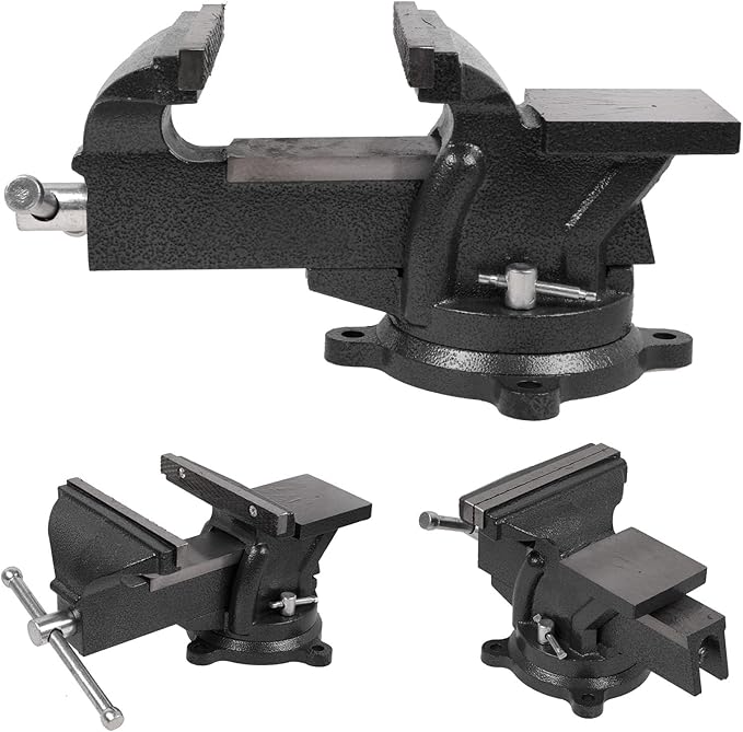 Bench Vise Heavy Duty 7 inch Table Clamp-Vise, Bench-Table Vice Clamp with 6-inch Jaw Width and 7.3-inch Jaw Opening, Woodworking Workbench Vise with Bolts & Nuts