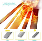 6 Piece Metal Needle File Set - 4-inch,Carbon Steel Files for Metal, Wood & Jewelry | Includes Flat, Warding, Square, Triangular, Round, and Half-Round Files