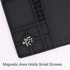Premium Heat Resistant 932°F 22"x 14.2" Magnetic Silicone Soldering Mat Electronics Work Mat for Computer Cell Phone Laptop Repair,BGA Soldering Gun Iron Workbench Protection