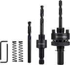 General Hole Saw Mandrel, 7/16-Inch and 3/8 Inch Hole Saw Arbor with 3Pcs Central Drill/2PCS Hex wrench/2Pcs Spring