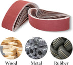 4 x 36 Sanding Belts, 120 Grit Aluminum Oxide Sanding Belt for Belt Sander, 4X36 Belt Sander Belt for Woodworking, 15 Pack(4x36in, 120 Grit)