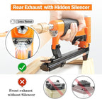 KN8016 21 Gauge Industrial Pneumatic Upholstery Stapler 1/2-Inch Crown for 1/4-Inch to 5/8-Inch Staples, Air Power Upholstery Construction Staple Gun for Home Renovation, Furniture, DIY Woodworking