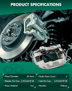 SCITOO Front Right Brake Caliper Without Bracket 184402 Compatible For Ford For Country Squire 1965-1967,For Ford For Custom 500 1965-1967,For Ford For Galaxie 1965-1967