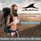 Achiou Cooling Neck Gaiter Face Cover Scarf, UV Protection Mask for Men and Women,Soft Windproof, Hiking Cycling Running