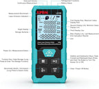 Kiprim Green Laser Distance Meter, 328ft Measuring Tool with USB Type-C Rechargeable Battery, ±1/16" Accuracy, Electronic Level, 10 Modes, Class II Laser, Reflector Plate LD100