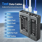 NOYAFA NF-468YS Network Cable Tester, Rechargeable RJ11 RJ45 Ethernet Cable Tester for CAT5 CAT5 CAT6 CAT7, Continuity Tester UTP/STP Cable Toner POE Tester LAN Telephone 60V Anti-Burn Network Tools