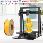 PLA+ 3D Printer Filament 1.75mm No Tangle, Neatly Wound Filament Net Weight 250g Spool, PLA Pro Plus, Silk Gold