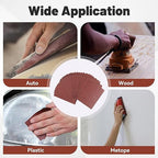 1/4 Sandpaper Sheet,4-1/2"*5-1/2" Assorted120-180-240,50PACK
