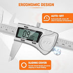 HARDELL Digital Caliper 12 Inch, All Stainless Steel digtial Caliper Measuring Tool with 3-Batteries & Extra Cover, IP54 Waterproof Micrometer Vernier Caliper, Inch/MM/Fraction, Auto-Off