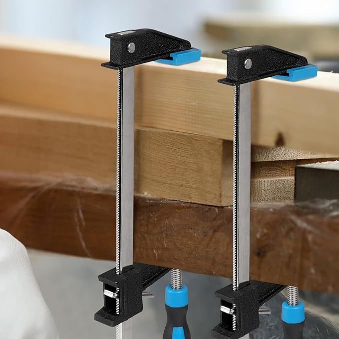 Bar Clamps for Woodworking 36 Inch,4 Pack Wood Clamps Adjustable and Release Quickly,Woodworking Clamps Throat Depth 2.5 Inch,Serrated Steel Rail,Bar Clamps Force 600 Lbs