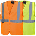Pioneer Hi Vis Mesh Safety Vest - for Traffic & Public Workers - Cool & Lightweight - Class 2 - Reflective Tape - Yellow
