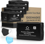 Disposable Face Masks - 1,000 PCS - for Home & Office - Breathable & Comfortable Filter
