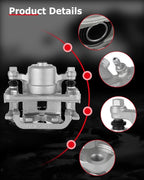 cciyu Rear Right Brake Caliper Assembly w/Bracket 19B2793A For Infiniti For G35/For G37/For M35/For M45,For Nissan For 350Z/For 370Z