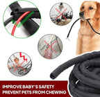 Black Braided Cable Management Sleeves Wire Loom Tubing Cord Protector Self-Wrapping (3/4"-20feet)