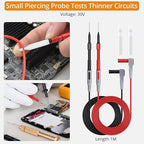 Neoteck 17PCS Multimeter Automotive Test Leads Wire Piercing Clip Puncture Probes Replaceable Gold-Plated Multimeter Probes 4mm Banana Plug Extension Test Cable Set
