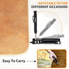Saker Multi-function Scribing Tool- Construction Pencil- Aluminum Alloy Scribe Tool with Deep Hole Pencil,DIY Woodworking Scribe Gauge Scriber Line Maker Measuring Tool,Multifunctional Tools