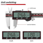 GemRed Digital Caliper 6 Inch/150 mm, Wireless Data Transfer to Excel, Stainless Steel Electronic Micrometer with Large LCD, IP54 Waterproof, Auto-Off, Inch/mm Conversion