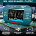 HANMATEK HO11 Handheld Digital Oscilloscope - 10MHz Bandwidth, 48MSa/s High-Precision Sampling, 2.8" TFT Display, USB Rechargeable, Advanced Trigger System, Portable for Fieldwork