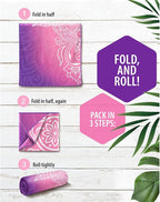 VENTURE 4TH Microfiber Beach Towel: Quick-Dry, Compact, Sand-Free, Absorbent, Sandproof and Lightweight - Perfect for Camping, Beach, and Roadtrips (Purple Mandala Design | 35x78 inches)