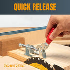 POWERTEC 1PK Toggle Clamp, 300lbs Holding Capacity, 302F Quick Release Push/Pull Clamp for Woodworking Jigs and Fixtures, Pocket Hole Jigs, Welding, CNC (20304)