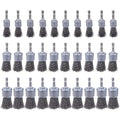 Rocaris 30 Pack Carbon Steel Wire Wheel Brush with 1/4-Inch Hex Shank, Pen Brush, for Rust Removal, Corrosion and Scrub Surfaces, 3 Sizes