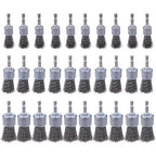 Rocaris 30 Pack Carbon Steel Wire Wheel Brush with 1/4-Inch Hex Shank, Pen Brush, for Rust Removal, Corrosion and Scrub Surfaces, 3 Sizes