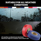 Lichamp 10-Pack Colored Electrical Tape Waterproof, 3/4 in x 66ft, Industrial Grade UL/CSA Listed High Temp Electrical Tape Colors Electric Super Vinyl, 1075C3