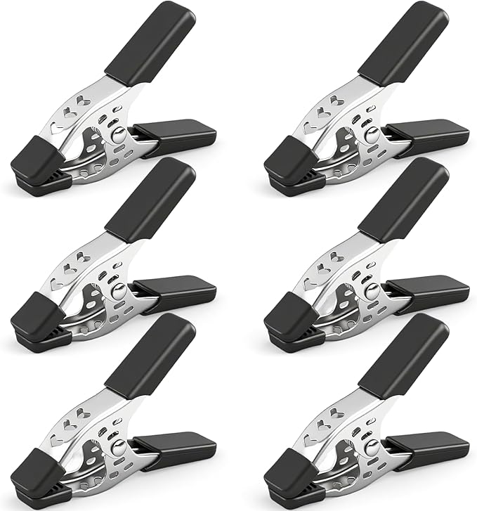 HORUSDY 6-Piece 6" inch Spring Clamp, Heavy Duty Spring Metal Spring Clamps, 2.5"-inch Jaw opening (6-Piece)