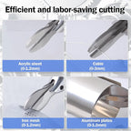 360° Pivoting Drill Metal Shear Attachment, Professional Power Tool Accessory for Cordless & Corded Drills, Heavy-Duty Metal Cutter for Iron, Aluminum & Copper Sheets with Adjustable Handle- R