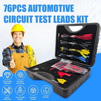 76 PCS Automotive Test Lead Kit, Multimeter Test Leads Set with Back Probes, Alligator Clips, Banana Plug Adapters & Silicone Wires, 1000V/32A Electrical Test Kit for Car Circuit Diagnostics