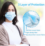 Jointown Disposable Face Mask - 3 Ply Filter Protection Face Masks, 50 Pack Blue