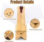 Noamus 2 Pack Bamboo Book Binding Cradle with 2 Awls, Wood Signature Hole Punching Tool Set with Piercing Guide, Portable Bookbinding Supplies Kit for DIY Crafts, Notebook Journals Planners, Starter