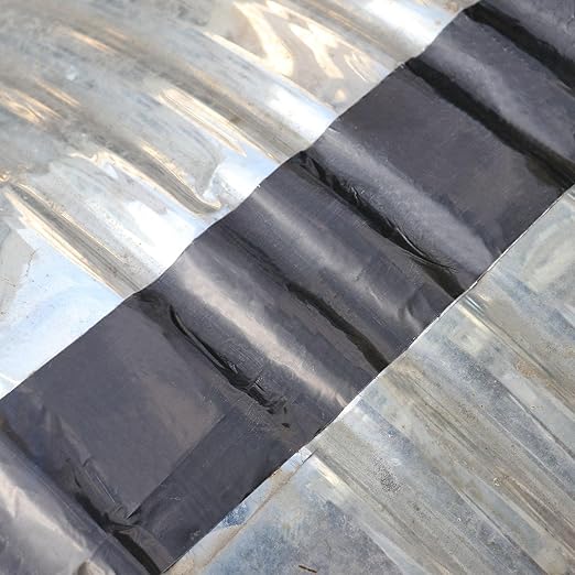 BOMEI PACK Black Aluminum Tape, 5 Inch x 165 Foot, Waterproof, High Low Temperature Resistant, HVAC, Metal Repair