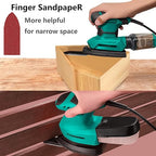 160pcs Detail Sander Sandpaper for Mouse Sander, 60 120 180 240 Grit Sanding Sheets, Sander Pads for Detail Sander, Finger Sander -FSM16