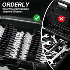 80 Pcs Modular Wrench Organizer - Tool Magnetic Customizable Wrench Holder for Tool Box Widget,Wrench Rack for Tool Drawer Storage,Extension Cord Holder Organizer Inksilvereye (Black)