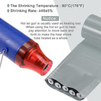 MECCANIXITY Battery Wrap PVC Heat Shrink Tubing 42mm Dia 66mm Flat 20 Feet(6meters) Silver Gray Good Insulation for Battery Pack