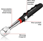 NoCry Telescoping Magnetic Pickup Tool with 25lb Pull Force — Magnet Stick Extendable up to 30in; Non-Slip Extendable Magnet Pickup Tool, Telescopic Magnetic Pick-Up Tool with Extra Strong Magnet