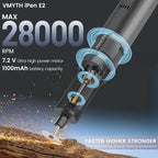 iPen E2 Cordless Rotary Tool,7.2 V Rotary Tool Kit with 44 PCS Accessories,5 Variable Speed,28000 RPM And USB Charging,Mini Rotary Tool for DIY Crafts/Carving/Sanding/Polishing/Cutting/Drilling