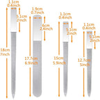 4 PCS Diamond Nail File Double Sided Metal Fingernail Manicure Files for Polish Nail, Removes Nail Ridges