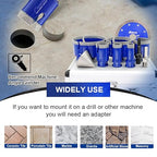 SHDIATOOL Diamond Tile Drill Bits Kit 10pcs, Porcelain Hole Saw Sets, Core Bits Cutter for Drilling Ceramic Marble Granite (20/25/35/50/75/100/2"/SDS/HEX/4.5”)