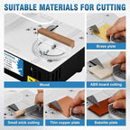 MXBAOHENG Updated Mini Multifunctional Table Saw with Cutting & Sanding Switch, Small Portable Hobby Table Saw for DIY Crafts, Model Making, Wood/Plastic/Acrylic Cutting, 96W 7-Speed Control