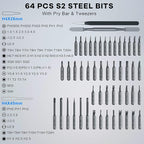 Mini Electric Screwdriver, 68 in 1 Mini Precision Electric Screwdriver Set with Magnetic Bits, Rechargeable Small Screwdriver Cordless - Power Repair Tool Kit for PCs and Electronics, Labor Day Gift