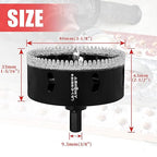 3-1/8 Inch Diamond Hole Saw with Pilot Drill Bit, 3-1/8" Serrated Brazing Tile Hole Saw Diamond Core Drill Bits with Guiding Bit for Ceramic Porcelain Tile Glass Stone Granite Marble