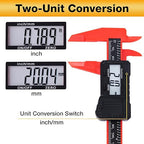 Digital Caliper 6 inch Digital Micrometer Caliper,ABS Body for Accurate Measurements with LCD Screen, Auto-Off Feature, Inch and Millimeter Conversion
