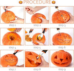 9 Pcs Pumpkin Carving Kit, Halloween Pumpkin Carving Tools, Professional Stainless Steel Pumpkin Carving Knife for Kids & Adults Halloween Gifts Party Supplies Pumpkin Tools