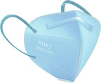 HUHETA KN95 Face Mask 60 PCs, 5-Ply Safety Masks for Men & Women, Filter Efficiency Over 95% Individually Wrapped (Blue Mask)